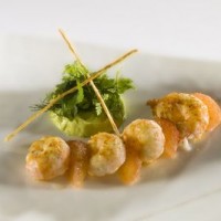 Recette : Langoustines à la plancha, écume d’avocat au citron vert