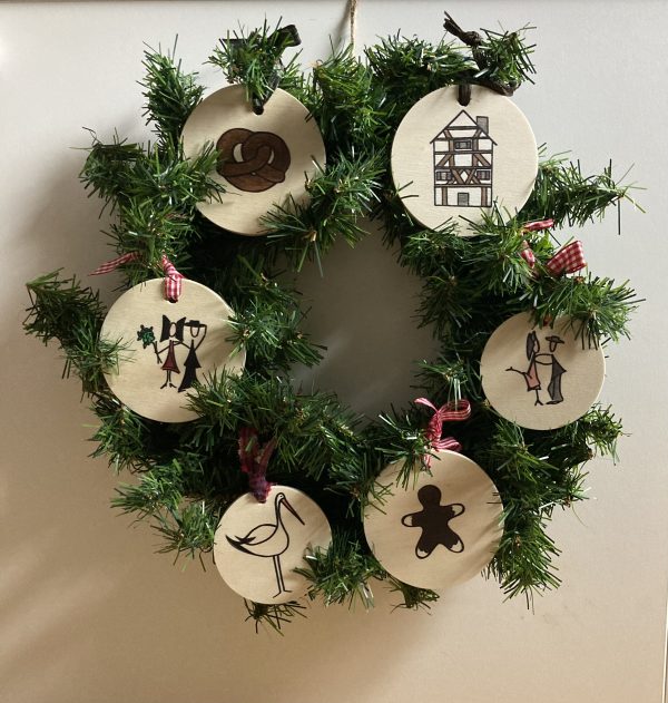 COURONNE DE NOËL ALSACIENNE REVISITEE - florence jacquemin