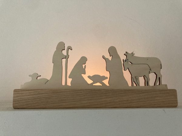 Décor crèche en bois