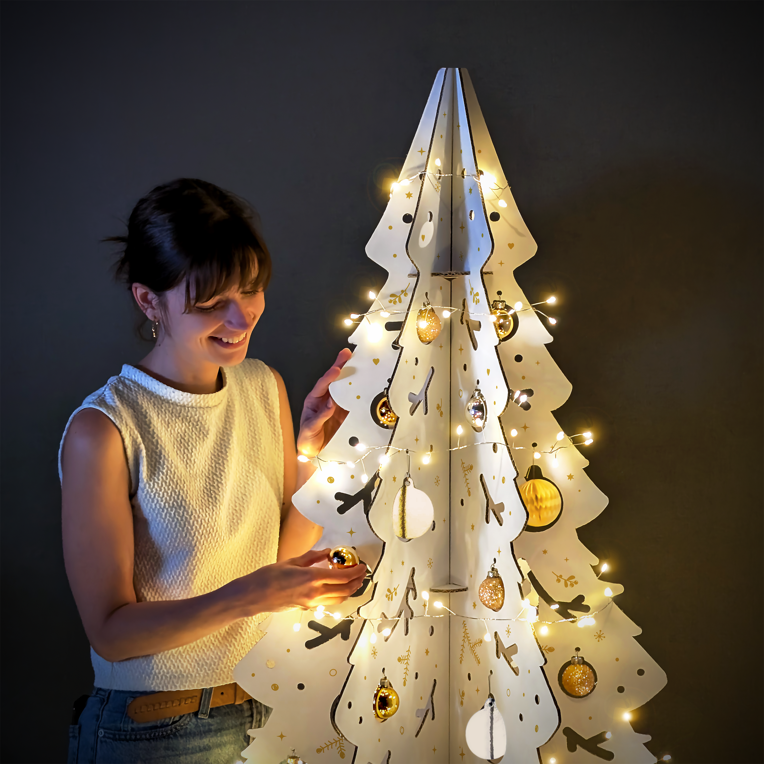 Sapin de Noël eco-responsable / 176 cm de haut – Image 4