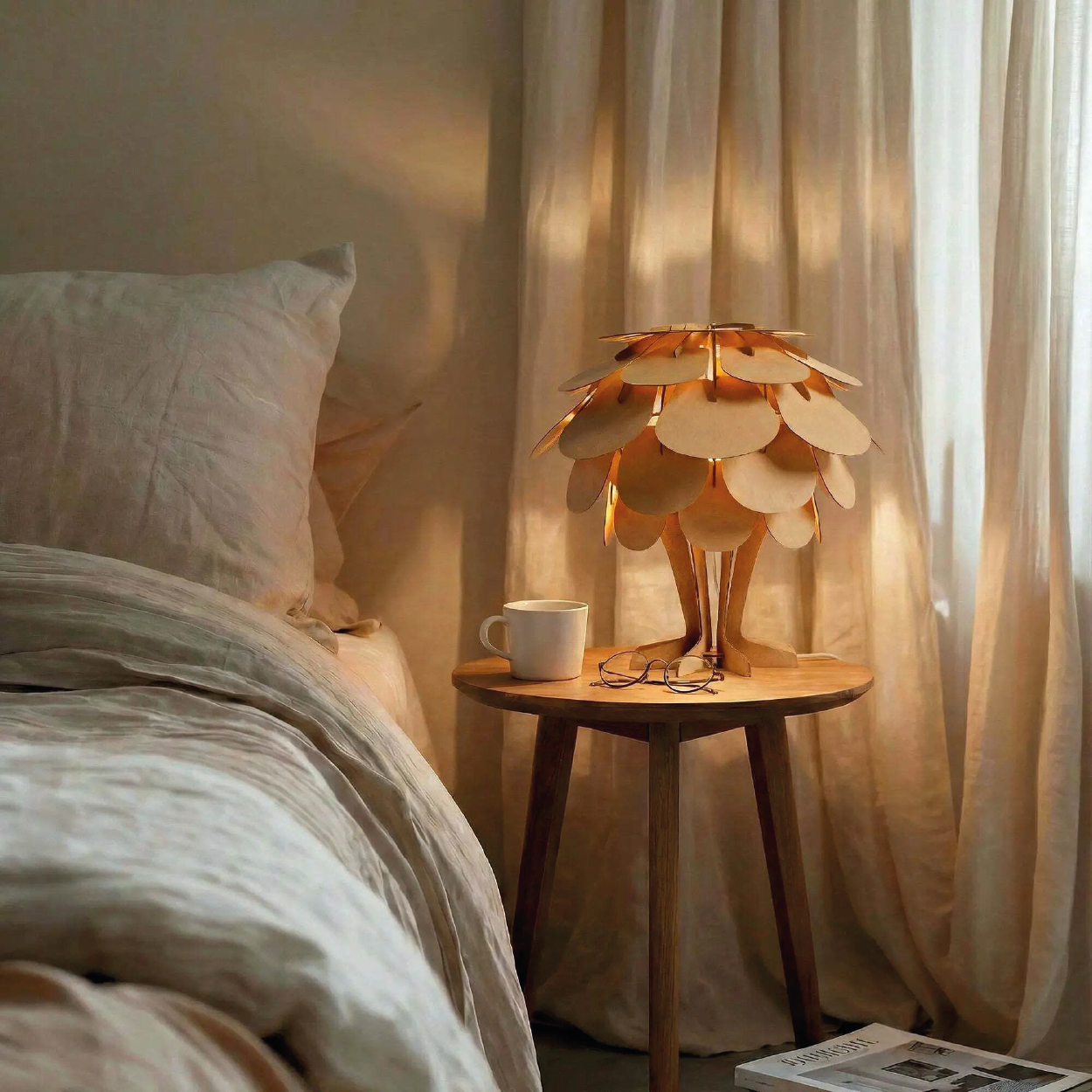 2 600x600 Lampe à poser en carton - Eco responable et made in France – Image 3