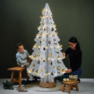 Sapin de Noël en carton - 176 cm