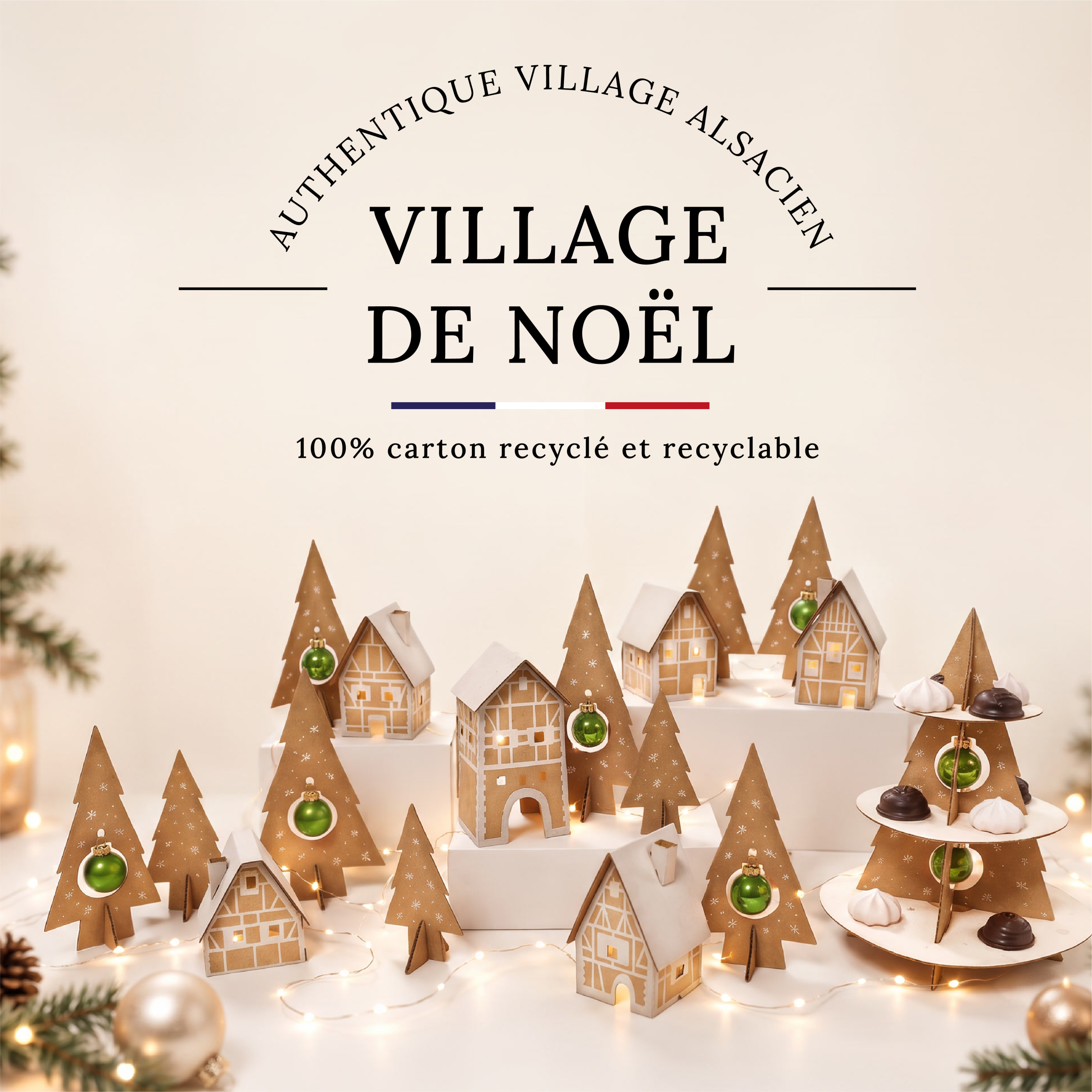 village de noel + texte - site Village de Noël en carton